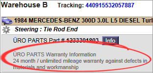 warranty info